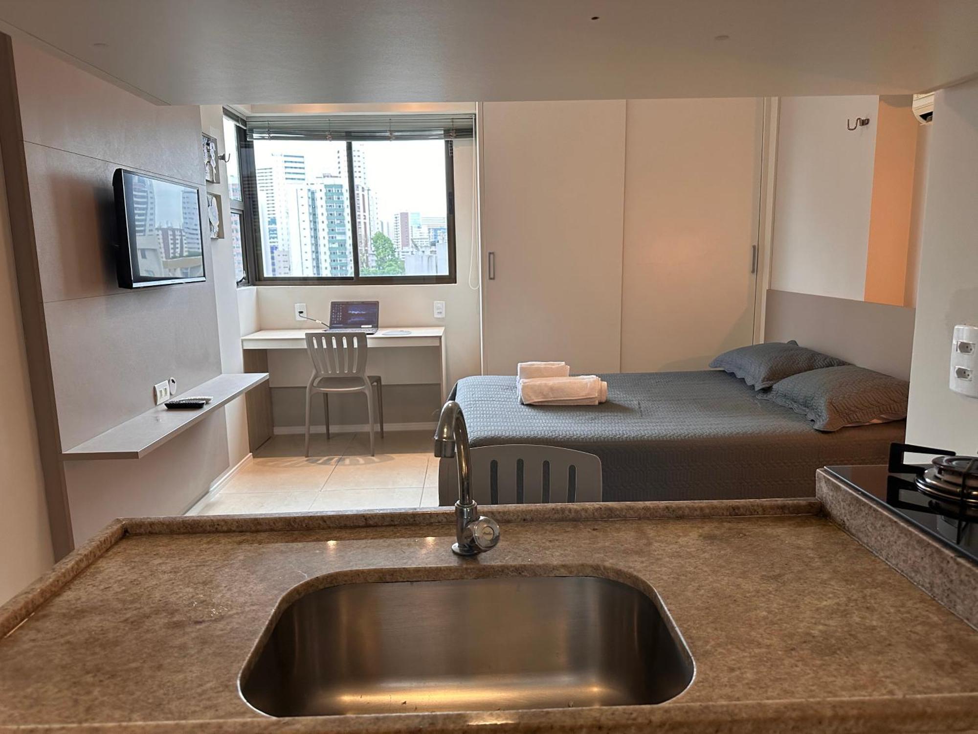 Apartamento Flat Localizado A 200m Shopping Recife, Bem Perto Da De Boa Viagem E Com Wi-fi 400mbps Recife